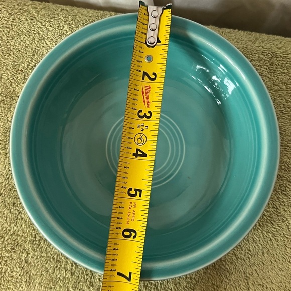 Homer Laughlin Turquoise Fiesta Ware Cereal Bowl Replacement Piece 7" EUC - Picture 3 of 3